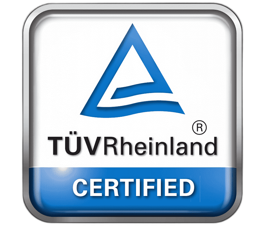 TÜV Rheinland certified